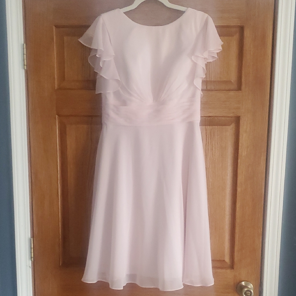 Elegant Pink Chiffon Dress